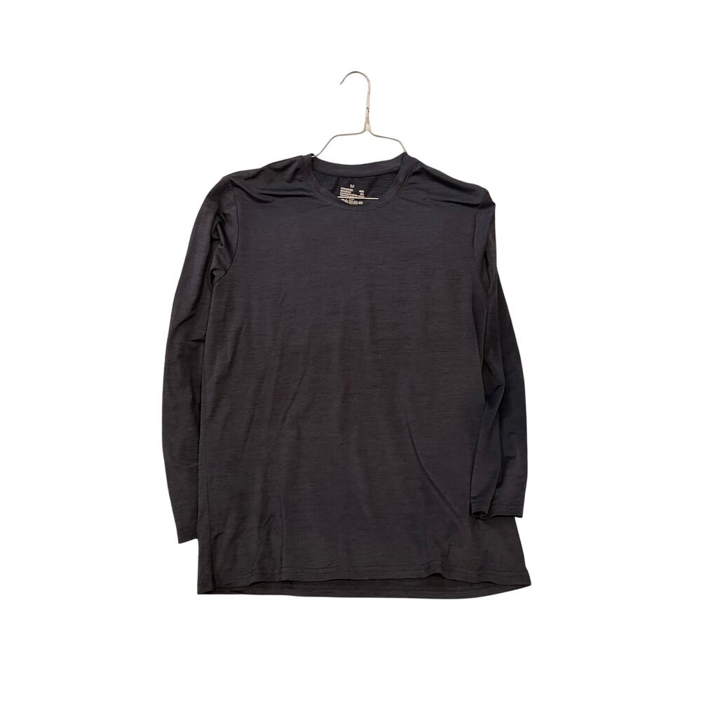 No Label Blue Sweat Wicking Shirt Long Sleeve Mens M